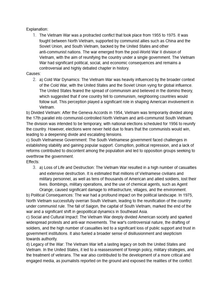 Vietnam War | PDF | Vietnam | Vietnam War