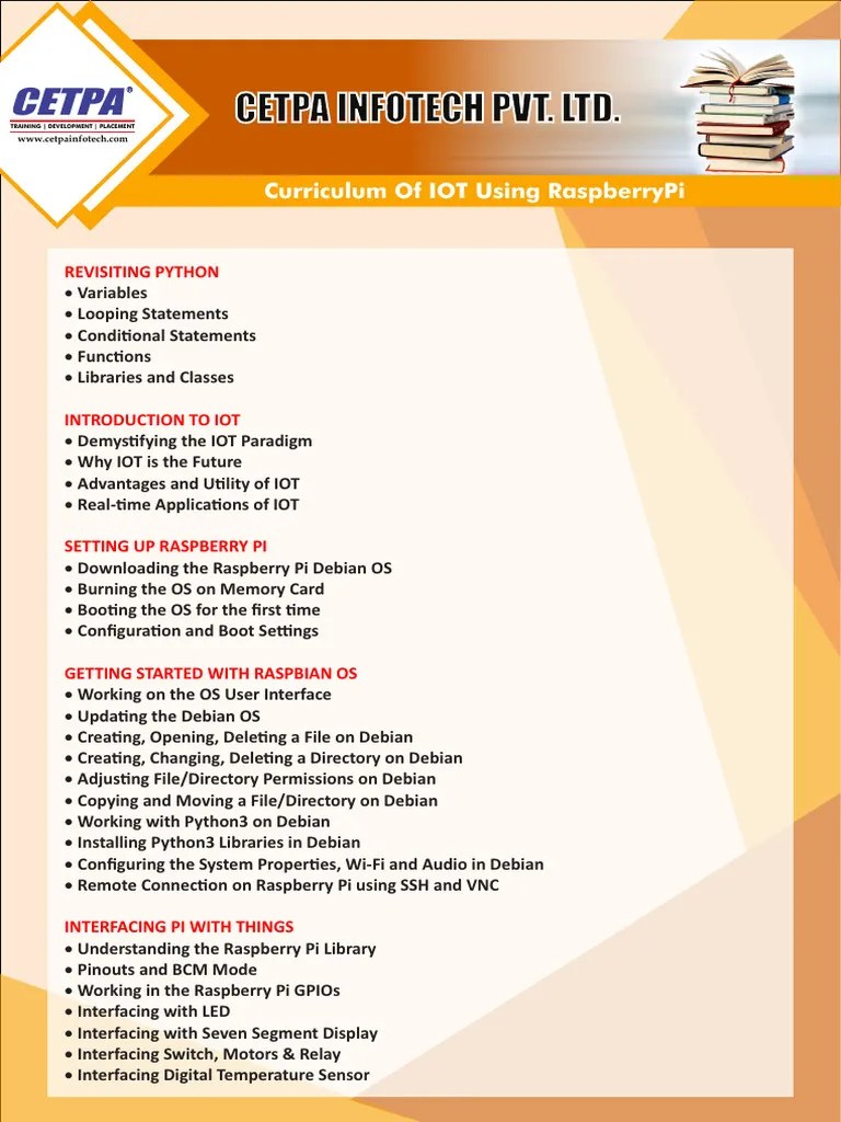 IOT Using RaspberryPi 6-Week (New) | PDF | Raspberry Pi | Internet Of Things