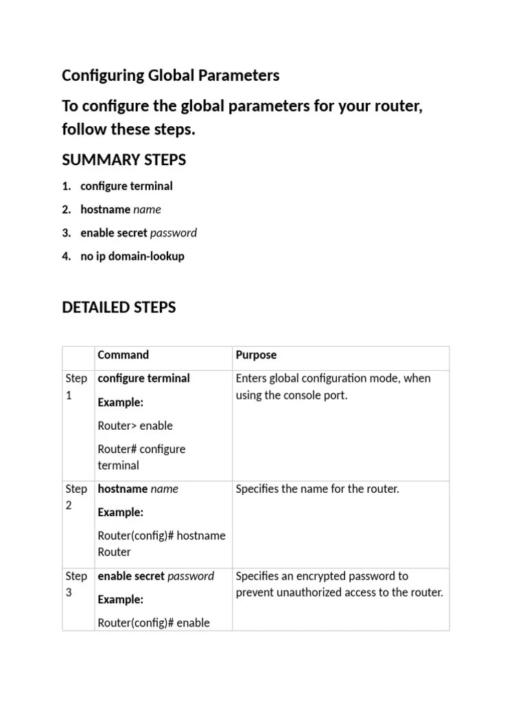 Basic Cisco Config Router Commands | PDF | Ip Address | Router (Computing)