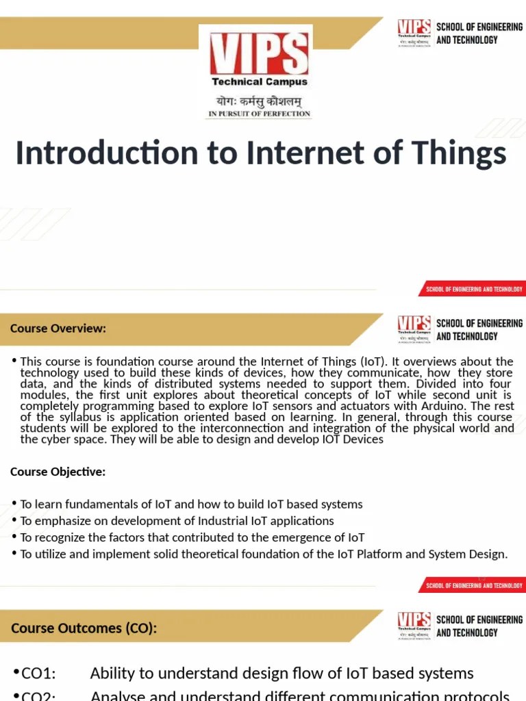 IoT Unit 1 Vips | PDF | Internet Of Things | Ieee 802.11