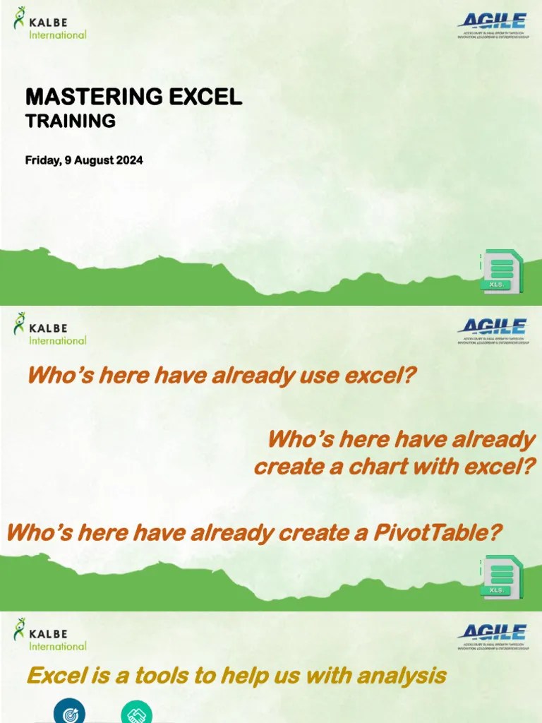 Mastering Excel Training (9 Aug 2024) | PDF | Computing