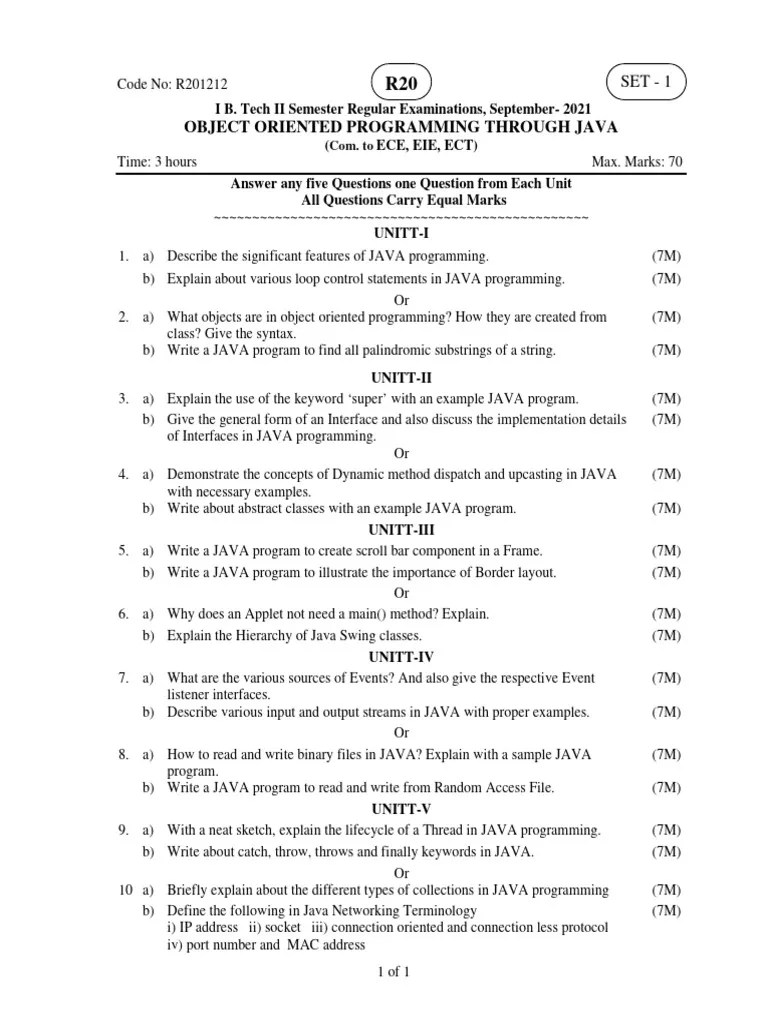 Object Oriented Programming Through Java Sept 2021 | PDF | Electric ...