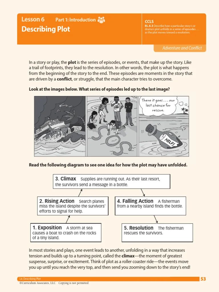 Lesson-6-describing-plot | PDF | Plot (Narrative) | Thriller (Genre)
