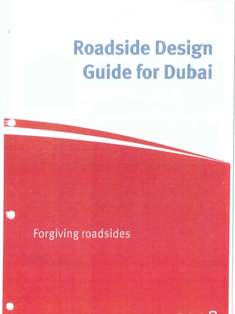 Roadside Design Guide For Dubai Pdf