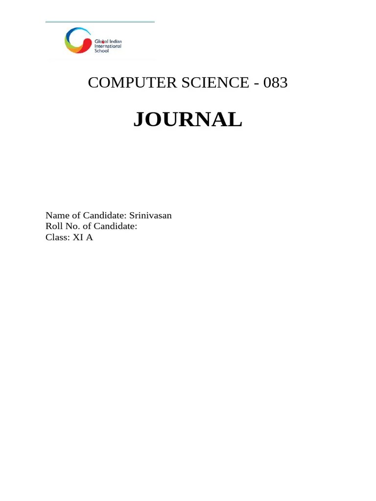 COMPUTER SCIENCE Journal | PDF | Databases | My Sql