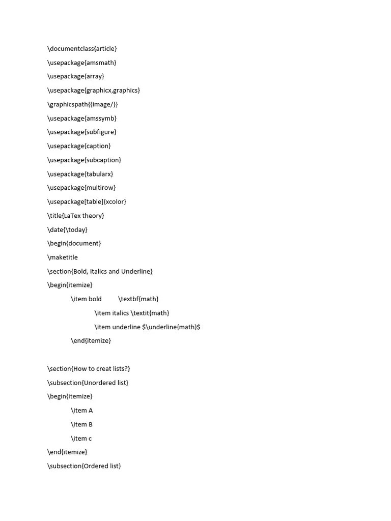 Latex | PDF | Mathematics | Notation