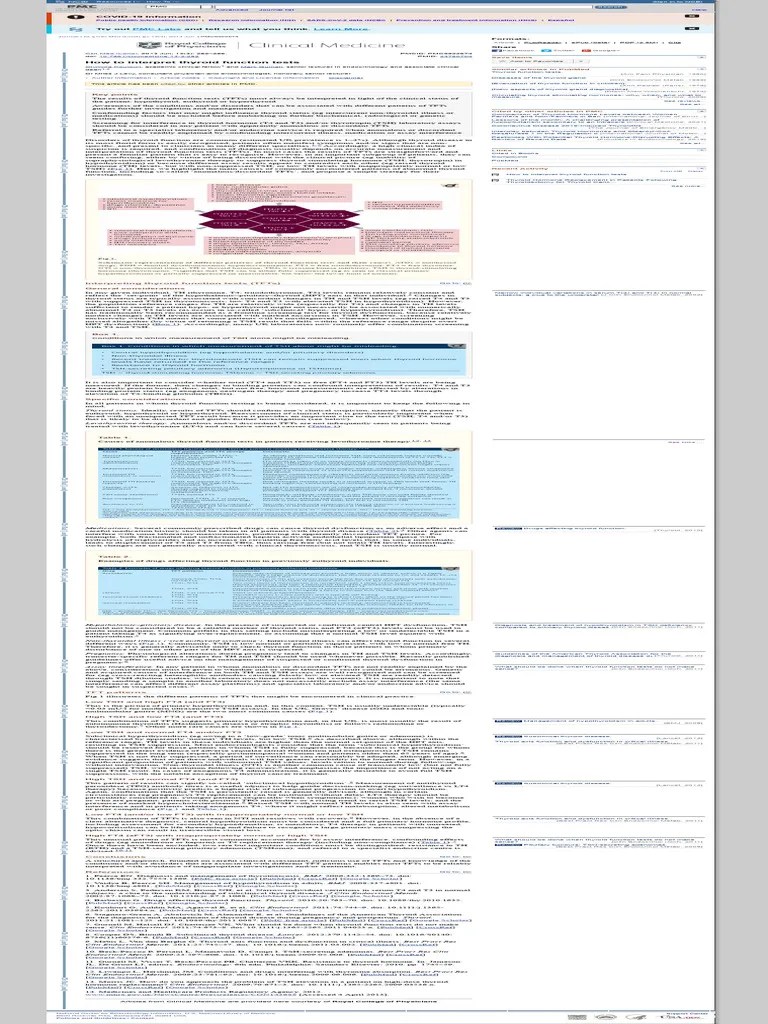 How To Interpret Thyroid Function Tests | PDF | Thyroid Stimulating ...