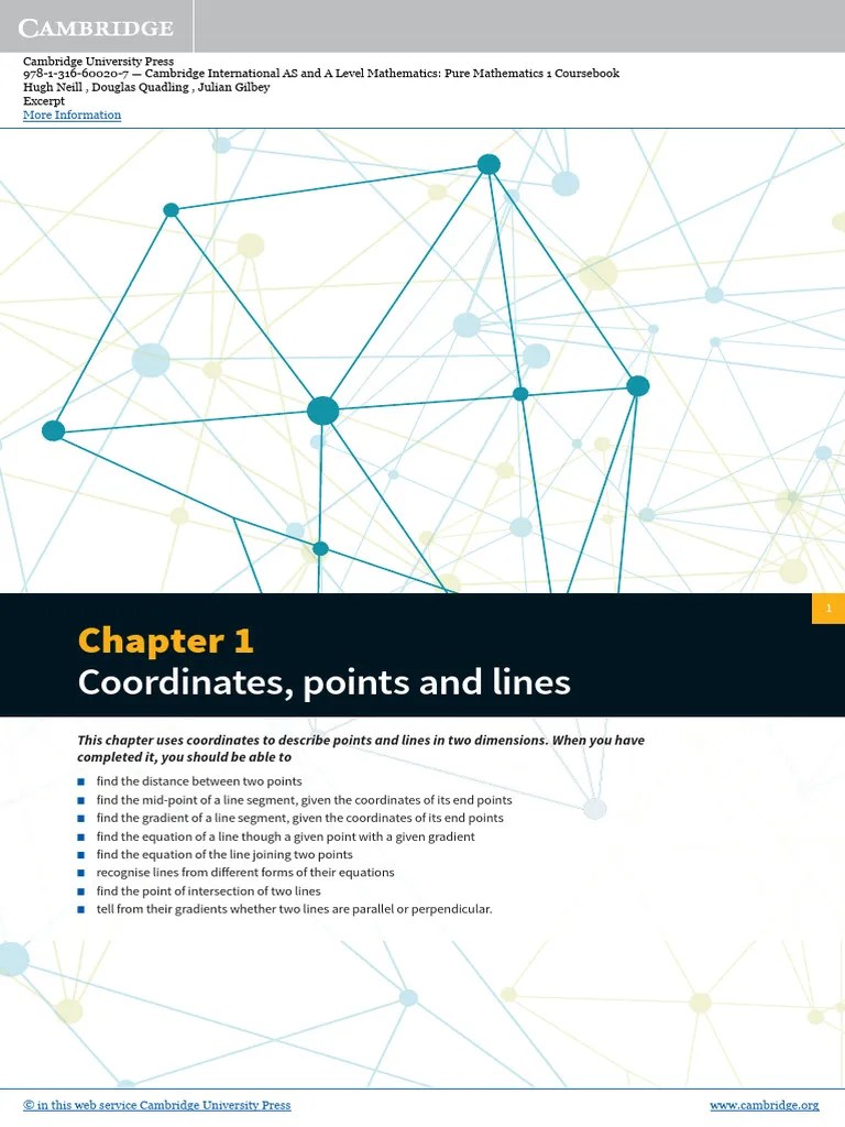 Coordinate Geometry 1 | PDF | Cartesian Coordinate System | Line (Geometry)