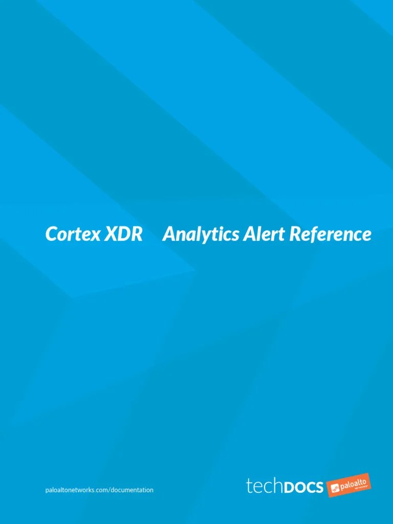 Cortex Xdr Analytics Alert Reference(1) | PDF | Command Line Interface ...