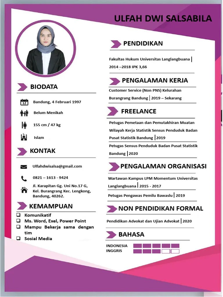 CV Ulfah Dwi Salsabila (1) | PDF