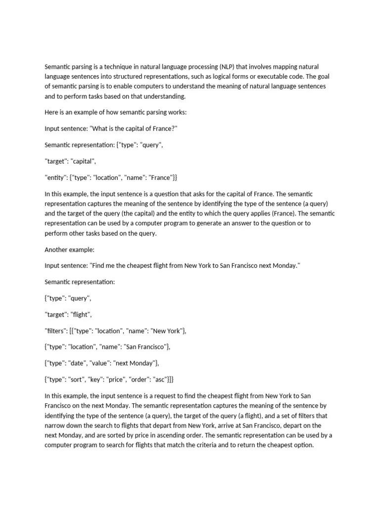 Semantic Parsing Is A Technique In Natural Language Processing | PDF | Programming Paradigms ...