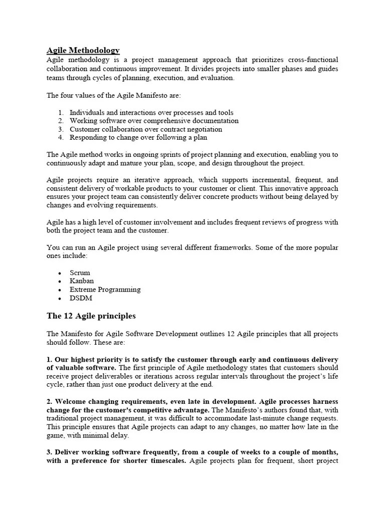 Agile Notes | PDF | Scrum (Software Development) | Agile Software ...