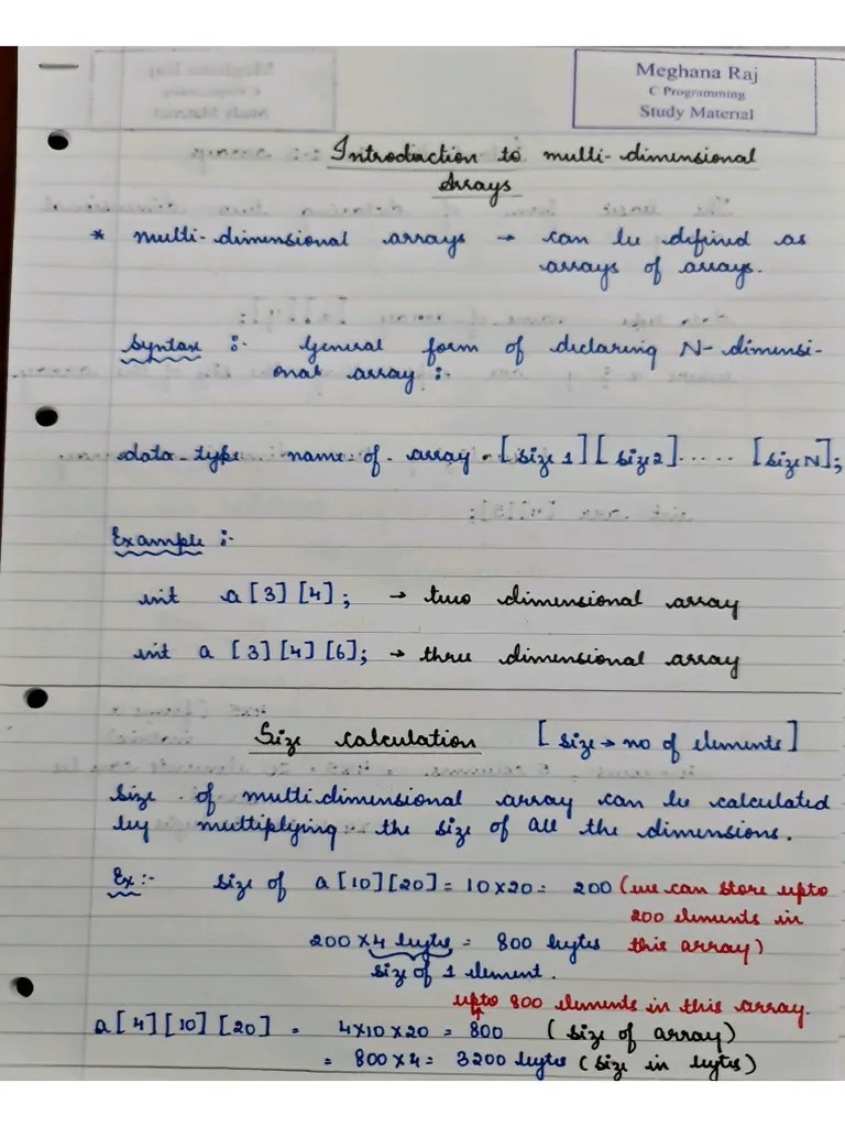 Multidimensional Array | PDF