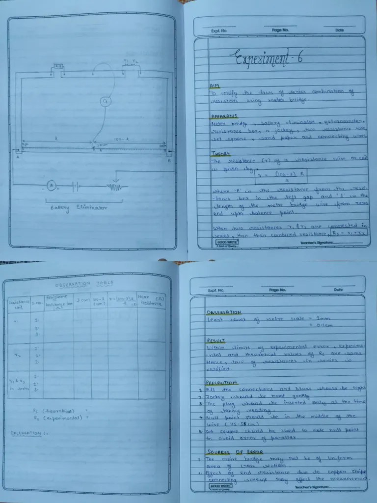 Experiment 6 PHYSICS | PDF