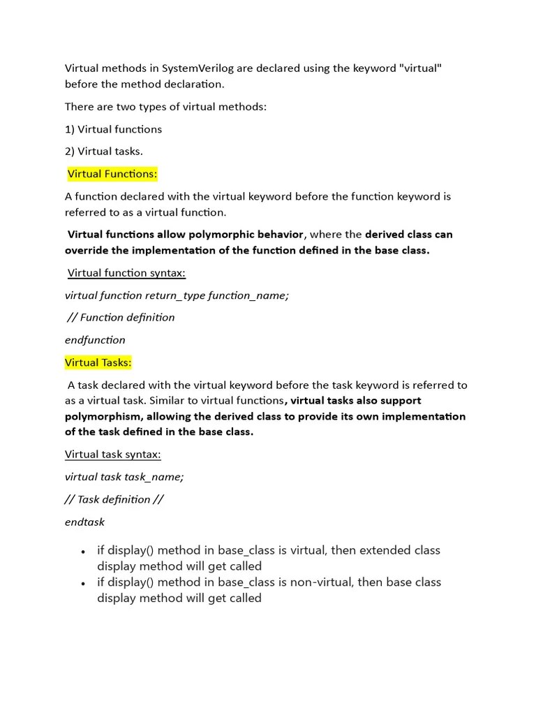 Virtual Method And Polymorphism | PDF | Inheritance (Object Oriented ...