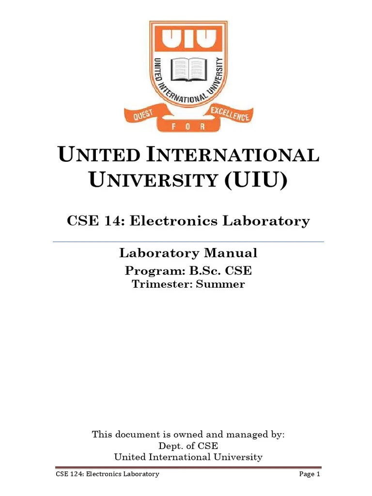 UIU Lab Report | PDF | Rectifier | Logic Gate