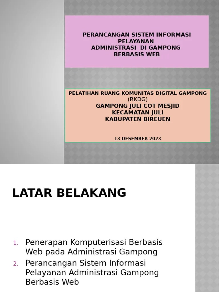 Materi Perancangan-Sistem-Informasi - Berbasis Web | PDF