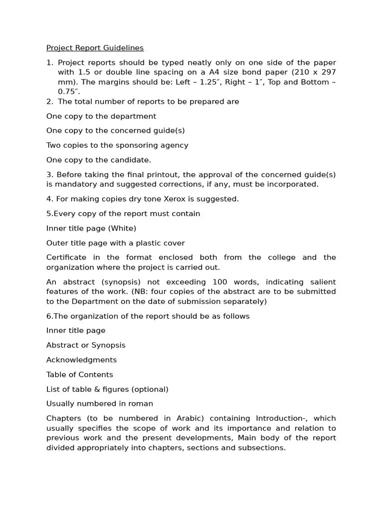 Project Report Guidelines | PDF | Software | Computer Science