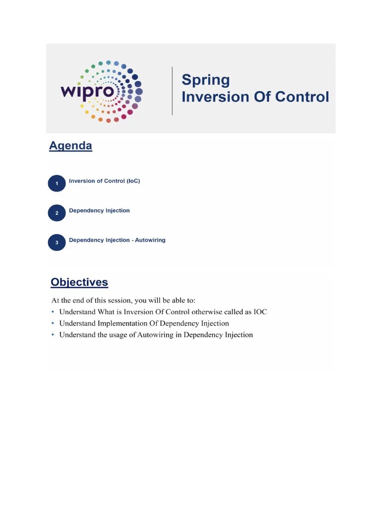 Spring Inversion Of Control | PDF