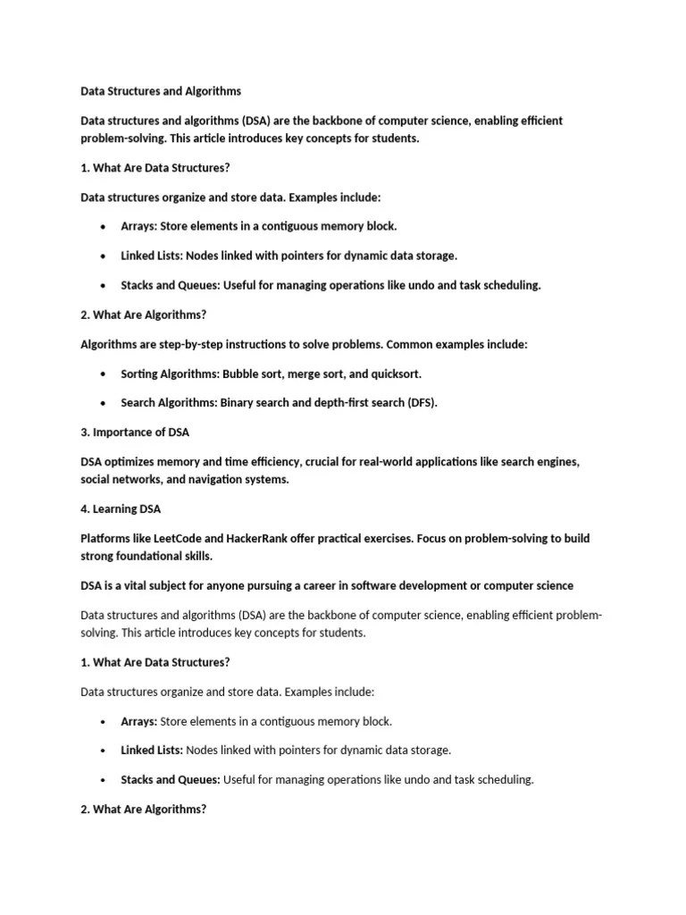 Data Structures And Algorithms | PDF