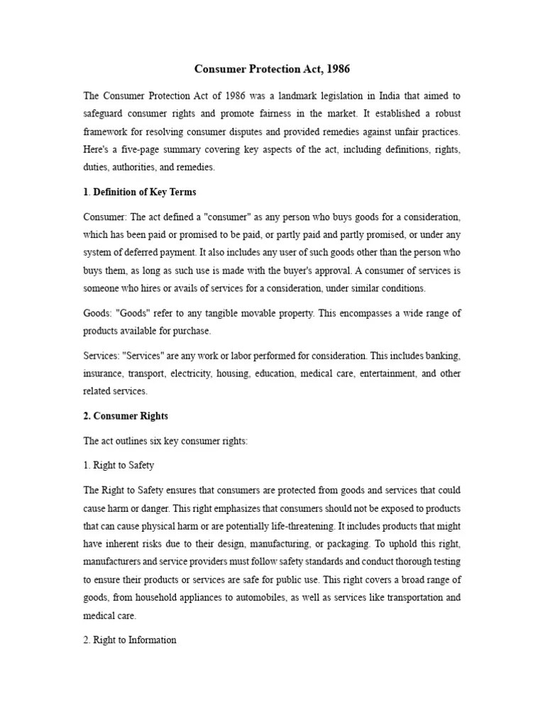 Consumer Protection Act,1986 | PDF | Consumer Protection | Appeal