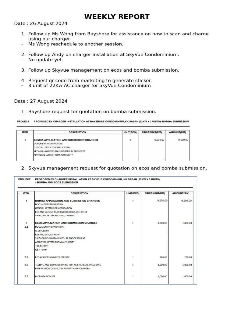 Weekly Report Pdf
