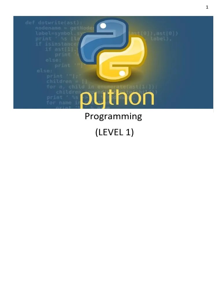 Python_level_1 (1) | PDF | Multiplication | Programming