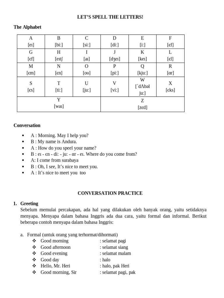Modul Speaking 1 (1) (1) | PDF