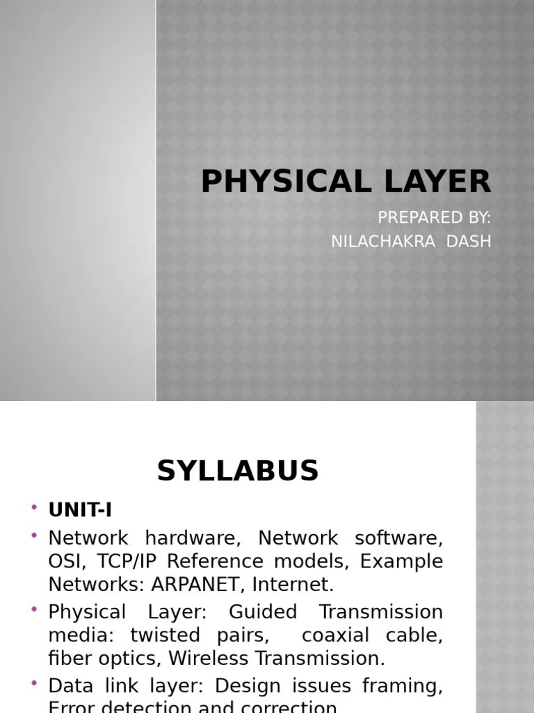 Computer Network-physical Layer | PDF | Network Topology | Transmission Medium