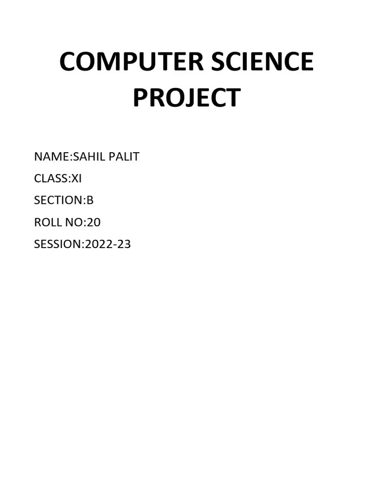 -Computer Project | PDF | Integer (Computer Science) | Constructor ...