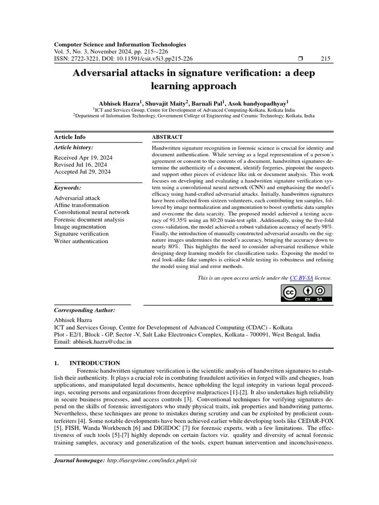 Adversarial Attacks In Signature Verification: A Deep Learning Approach ...