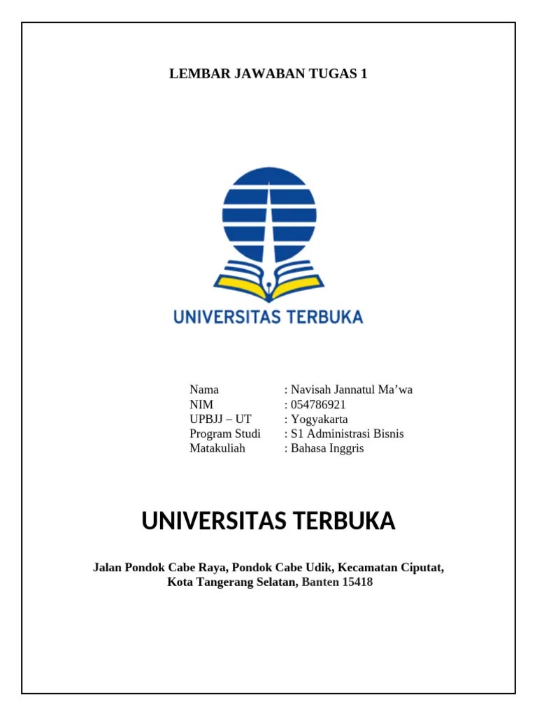Template File Tugas Tuton | PDF