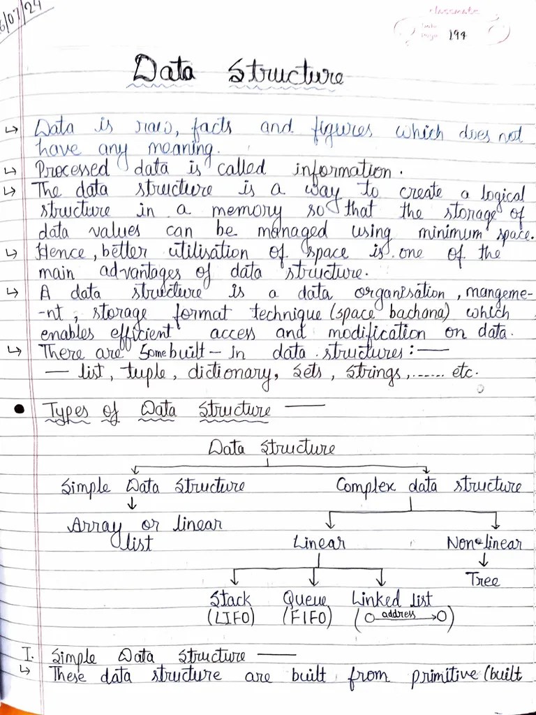 Data Structure Python Class 12 | PDF
