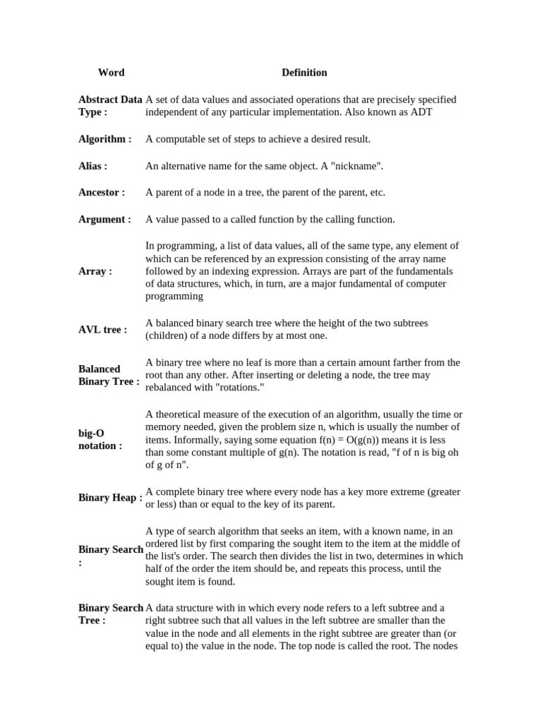 Cs301 Short Notes Share By Students | PDF | Algorithms And Data ...