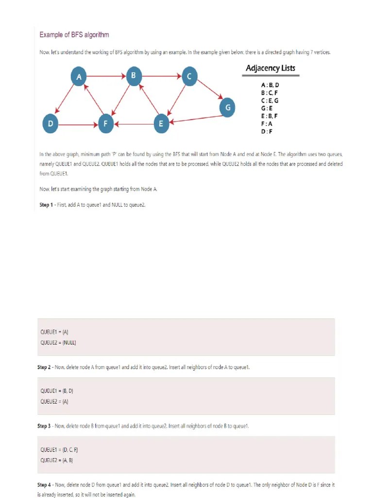 1. BFS And DFS Example Problem | PDF
