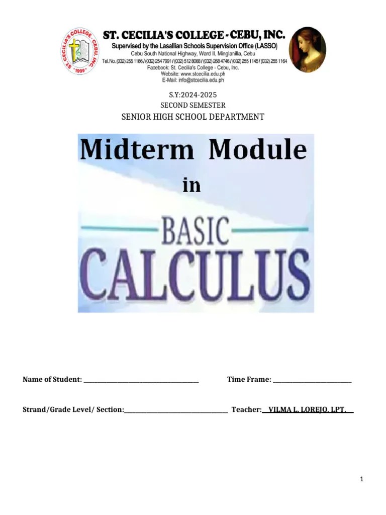 Module-Midterm-BaCal | PDF | Logarithm | Function (Mathematics)