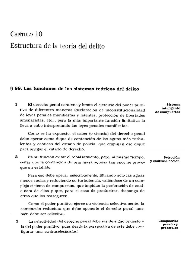 Estructura De La Teoría Del Delito | PDF | Intención (Derecho Penal ...