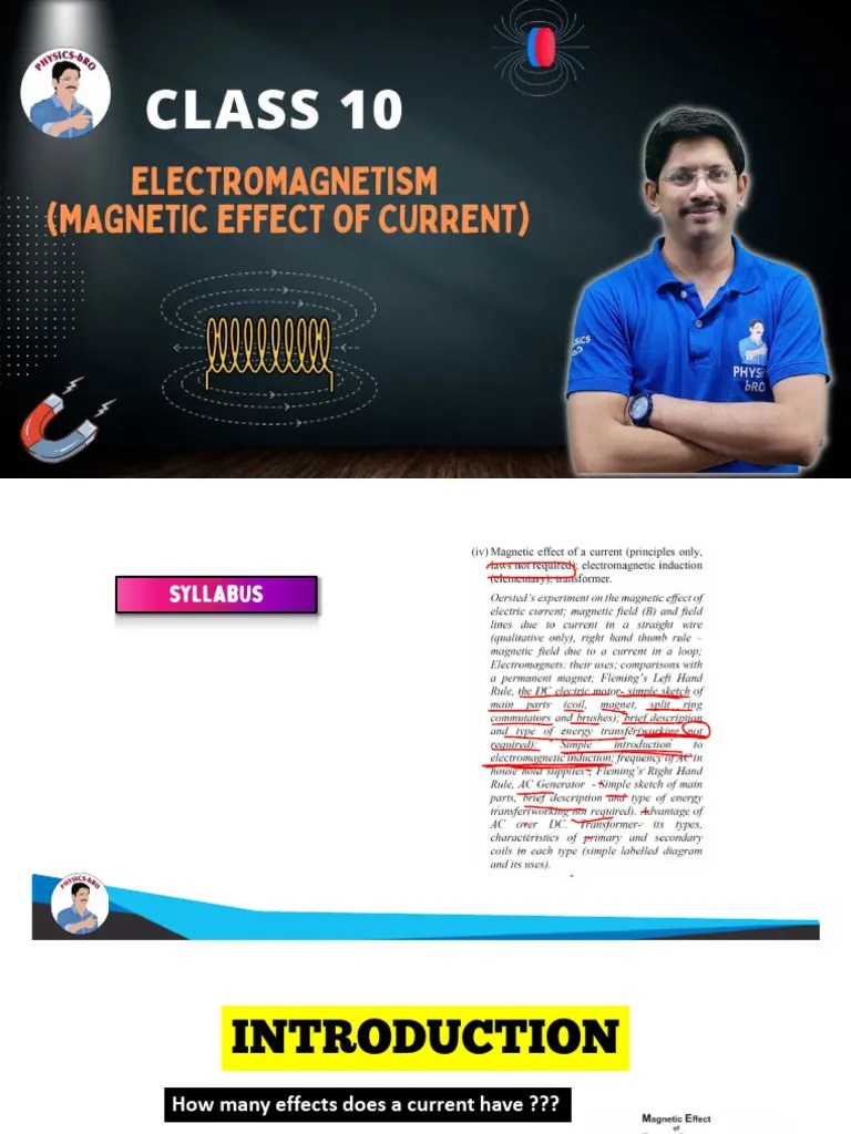 ELECTROMAGNETISM - CLASS NOTES NEW | PDF | Electromagnetic Induction | Electric Generator