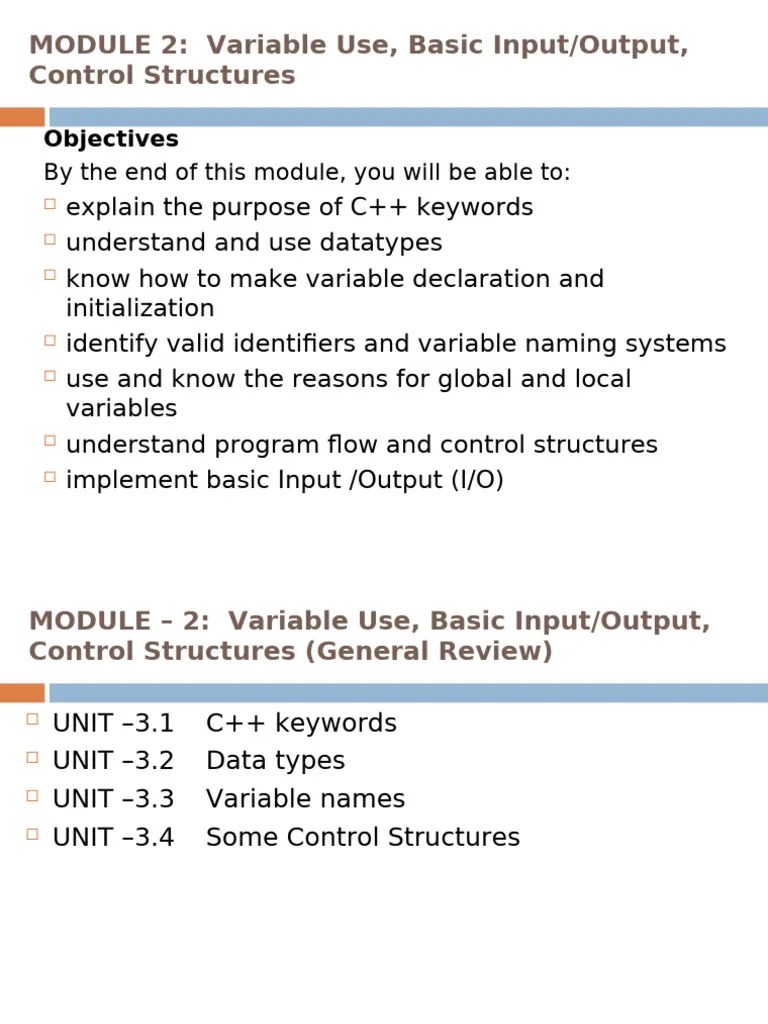 Module 2 CSC 201 | PDF | Data Type | Reserved Word