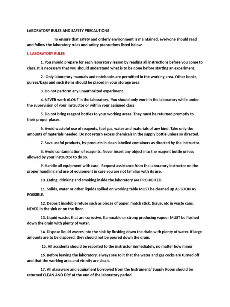 Laboratory Safety Rules And Regulations Pdf Laboratories Refrigerator - Best Dark Photos in Mobile