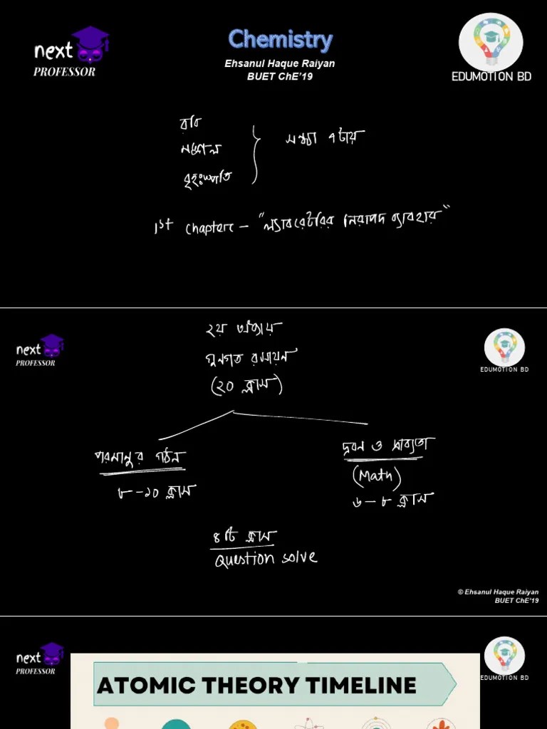1. Chemistry 1st Paper 2nd Ch Lecture-1_ Atomic Structure | PDF