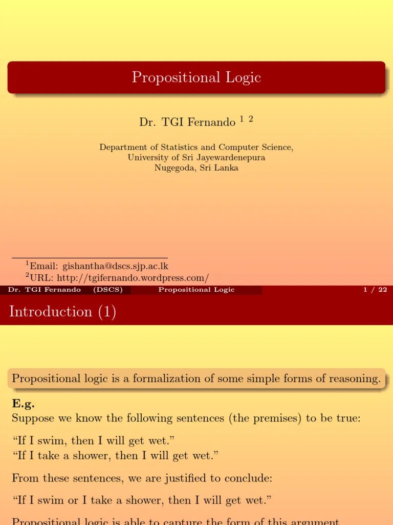 03_Propositional_Logic | PDF | Logic | Argument