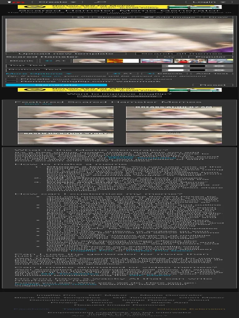 Scared Hamster Meme Generator - Imgflip | PDF | Software | Computing