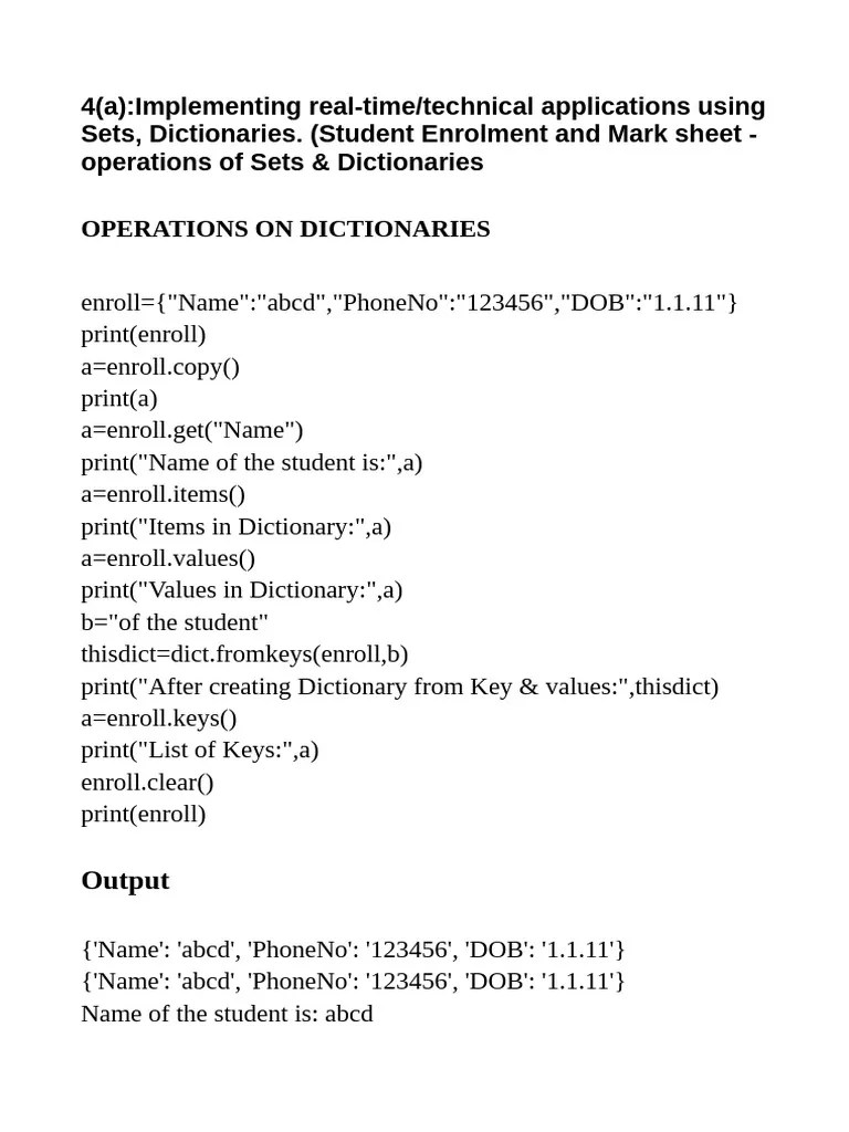 Python Programming Lab 4 | PDF