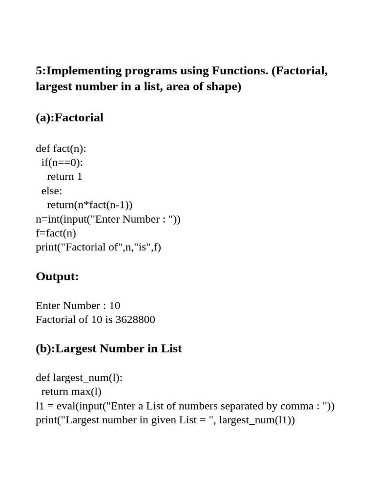 Python Programming Lab 5 | PDF
