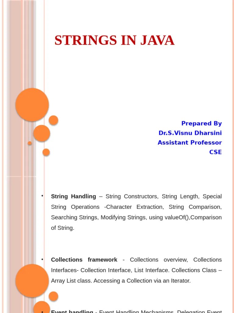Strings In Java | PDF | String (Computer Science) | Constructor (Object ...