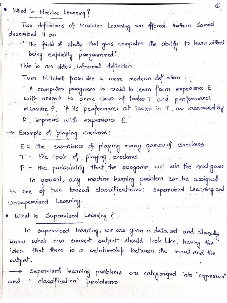 ML_Notes_1 | PDF | Machine Learning | Deep Learning