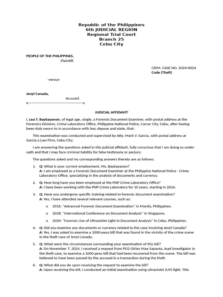 Affidavit Format2 | PDF | Fingerprint | Affidavit