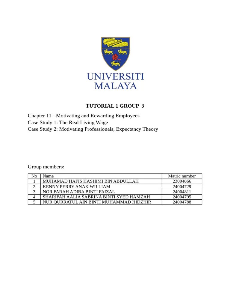 TUTORIAL 1 GROUP 3 Chapter 11 - Motivating And Rewarding Employees | PDF