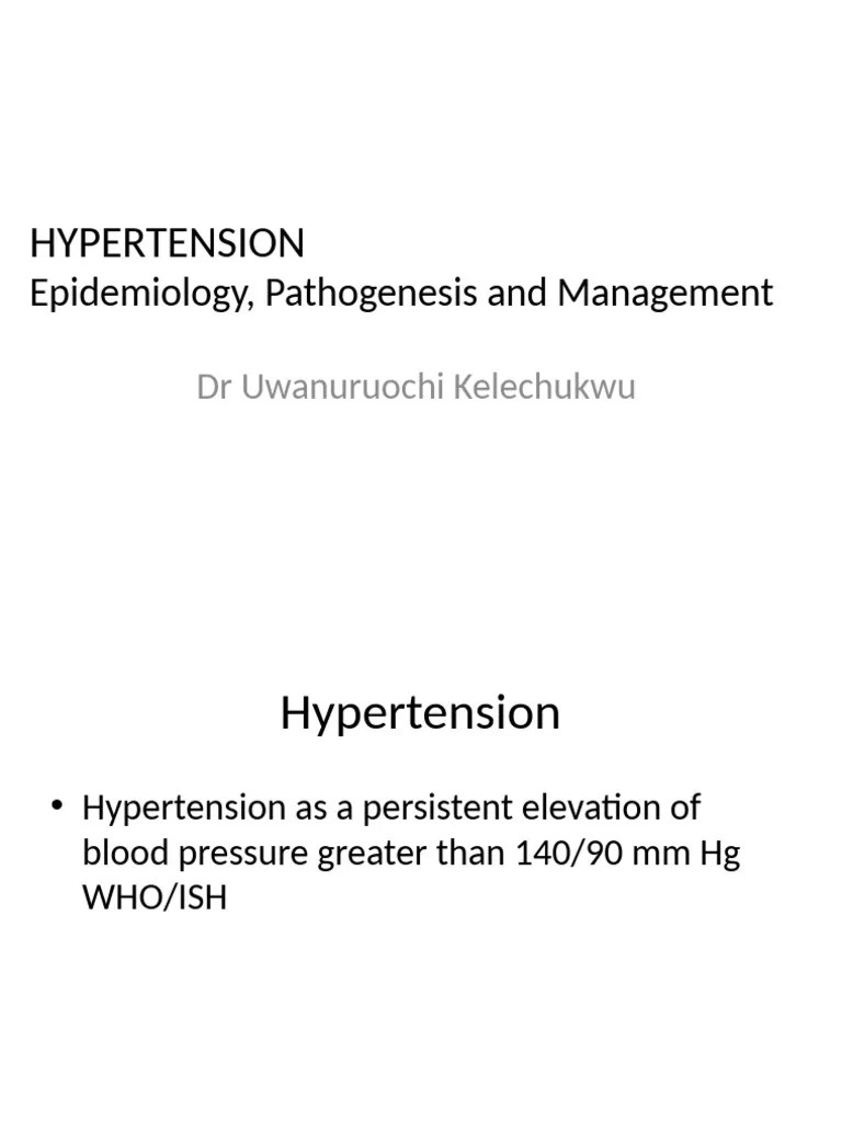 Hypertension Lecture | PDF | Hypertension | Clinical Medicine